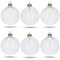 Set of 6 Clear Glass Ball Christmas Ornaments DIY Craft 3.25 Inches